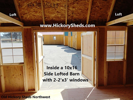 hickory-sheds-side-lofted-barn-6 Hickory Sheds Side Lofted Barn Inside