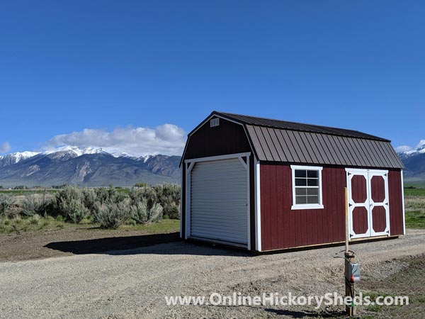 Hickory Sheds Lofted Barn Garage Double Barn Doors