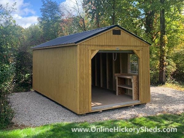 Hickory Sheds Utility Garage Single Garage Door