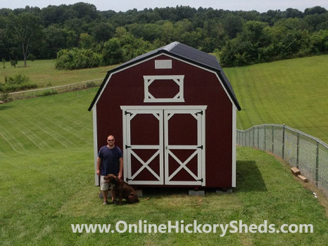 A man happy with his new Hickory Shed