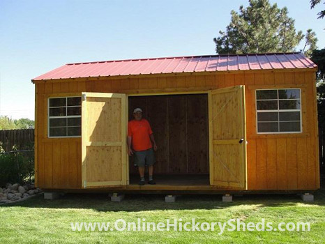 A man happy with his new Hickory Shed