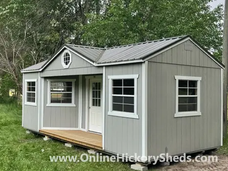 hickory-sheds-gable-dormer-sm-4 Side Utility Porch with a Gable Dormer painted gap gray