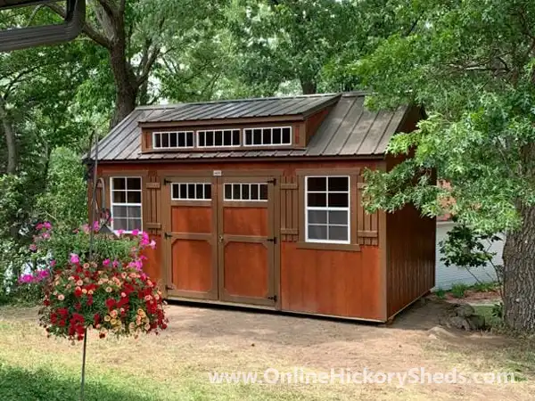 hickory-sheds-utility-dormer-med-10 Stained Utility Shed with a Utility Dormer