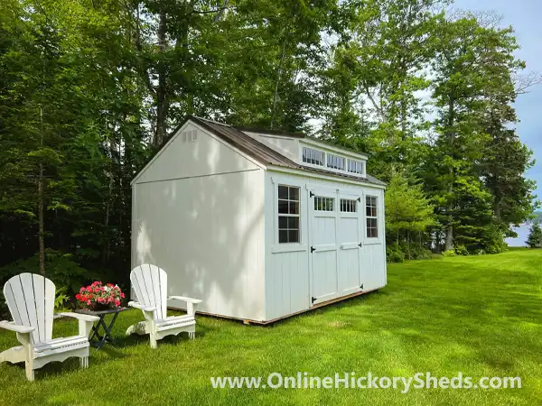 hickory-sheds-utility-dormer-med-2 White Utility Shed with a Dormer Added