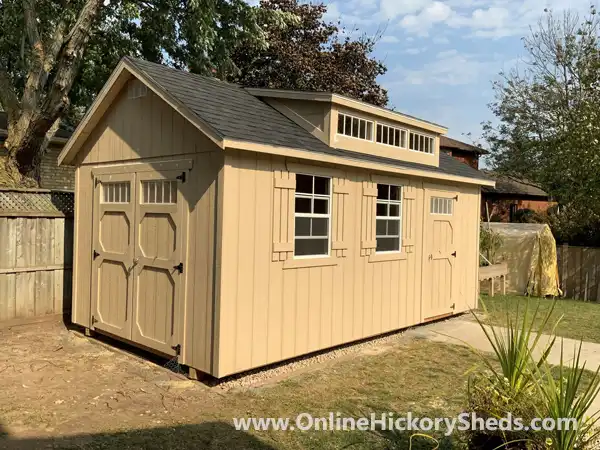 hickory-sheds-utility-dormer-med-5 Utility Shed painted clay with a Dormer