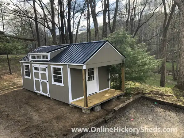 hickory-sheds-utility-dormer-med-6 Front Porch Hickory Shed with a Utility Dormer Added